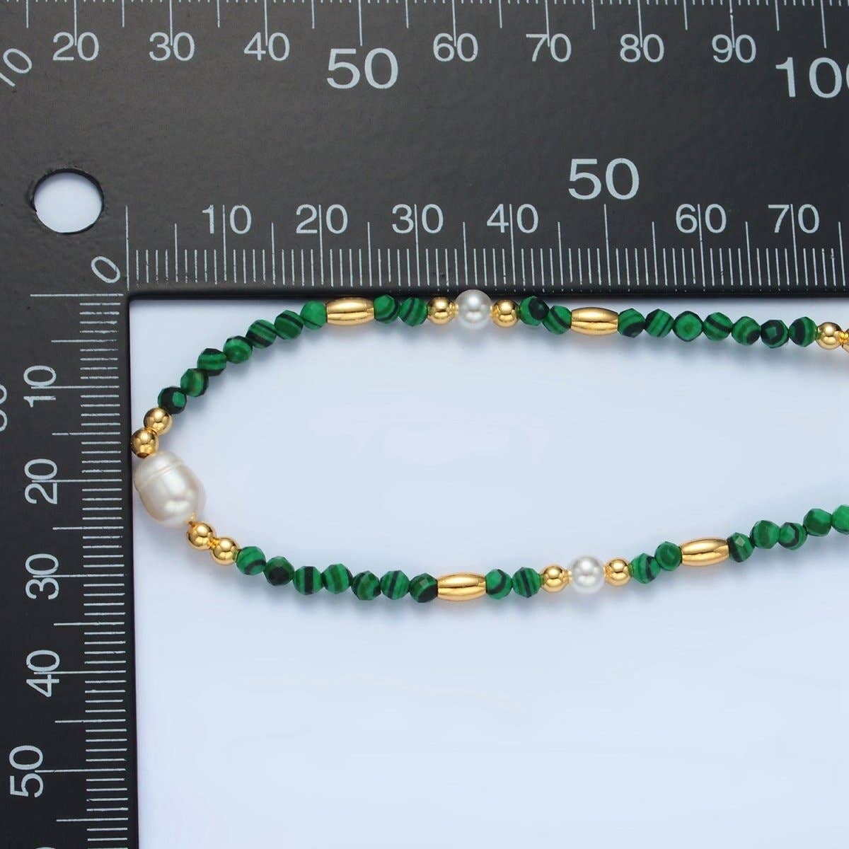 Green Malachite Beaded Necklace