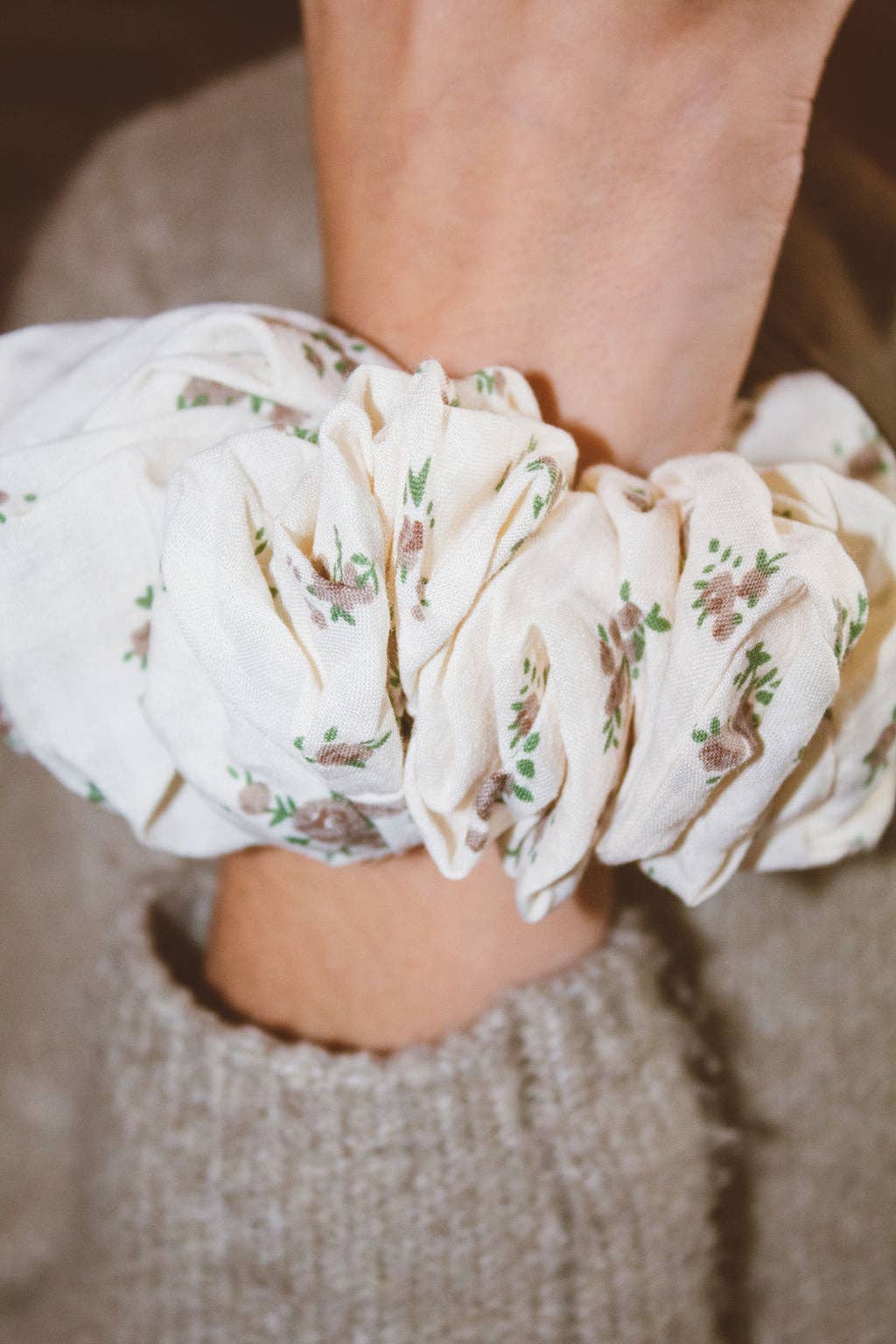 Floral Jumbo Scrunchie