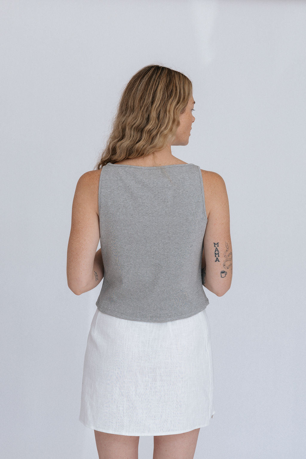 Ruth Boatneck Tank | Heather Gray
