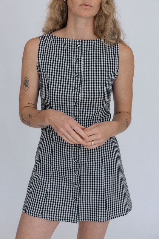 Bridgett Dress | Black Gingham