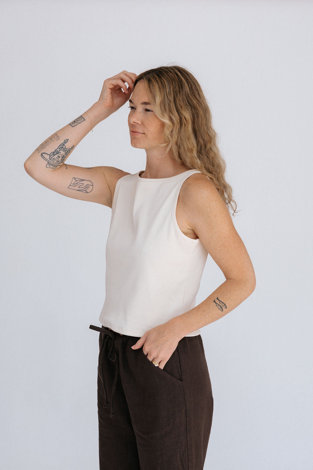Ruth Boatneck Tank | Ivory