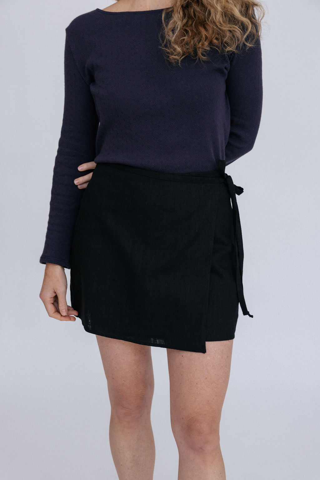 Beck Wrap Skirt | Black