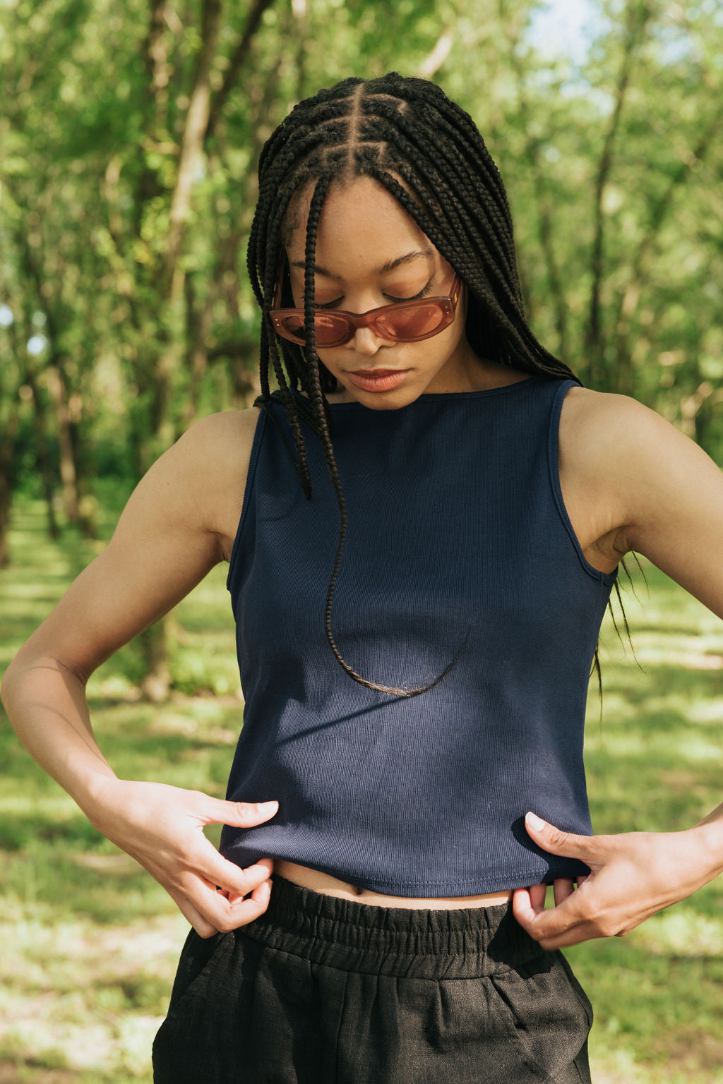 Ruth Boatneck Tank | Navy