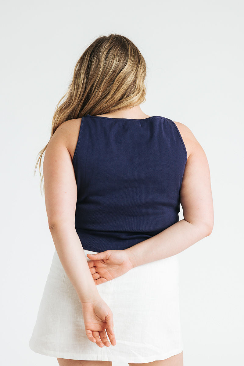 Ruth Boatneck Tank | Navy