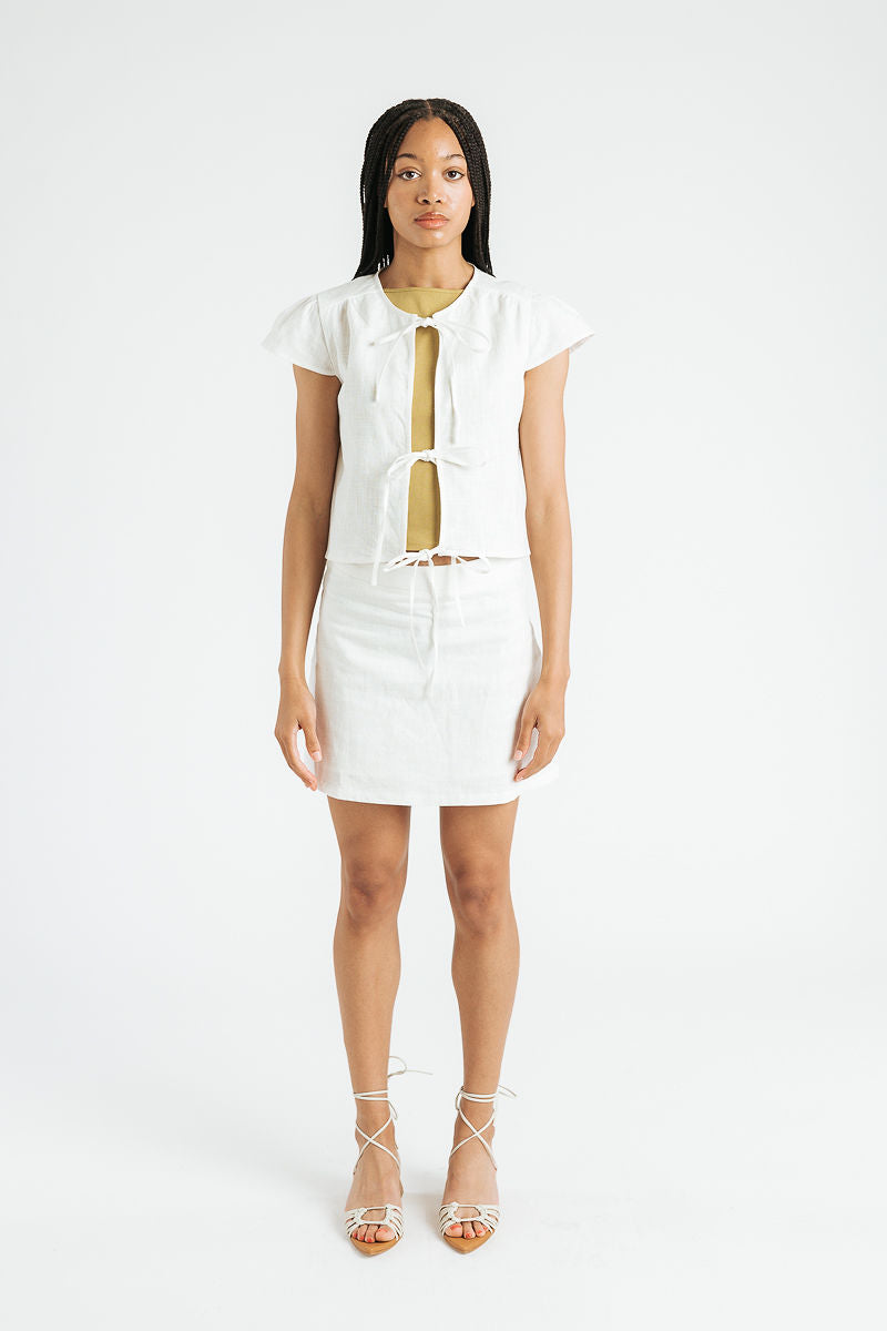 Elliot Mini Skirt | White