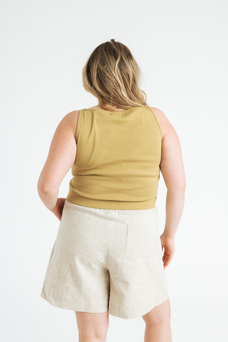 Ruth Boatneck Tank | Chartreuse