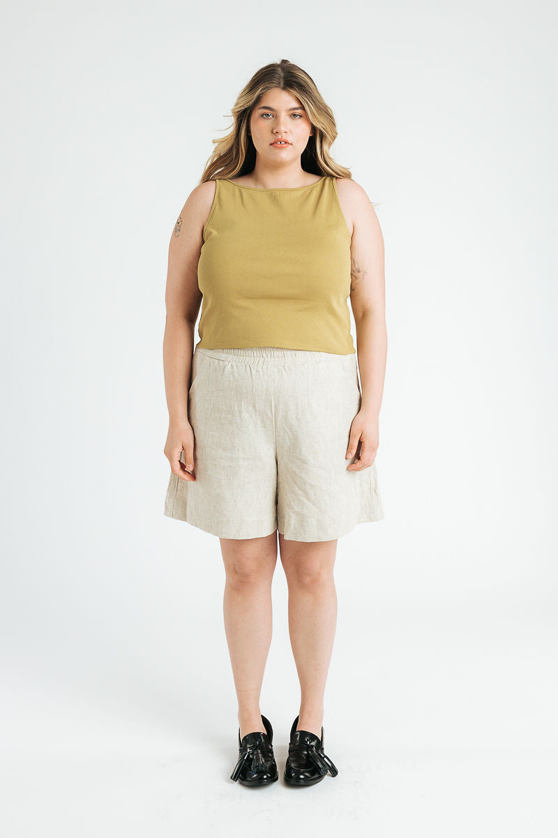 Ruth Boatneck Tank | Chartreuse