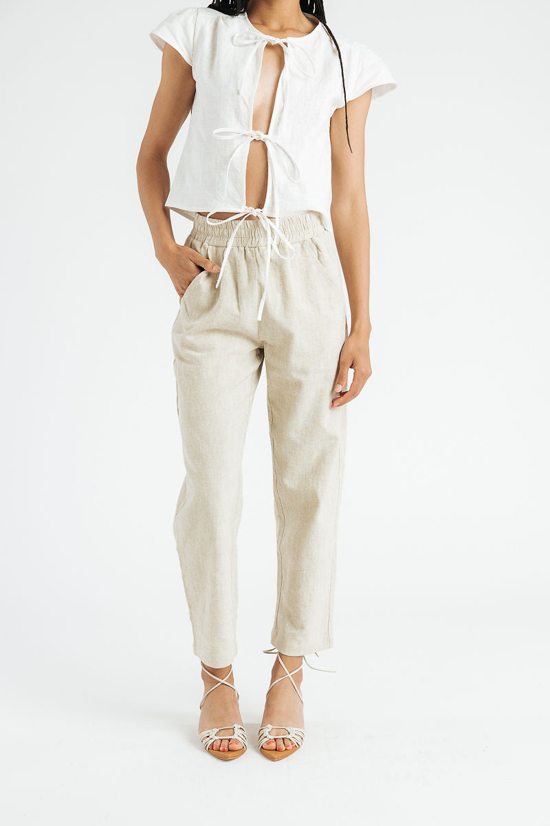 Kate Linen Pant | Sand