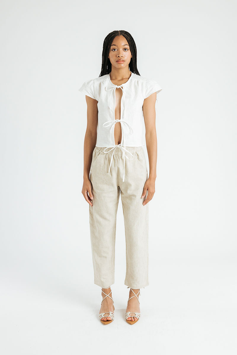 Kate Linen Pant | Sand
