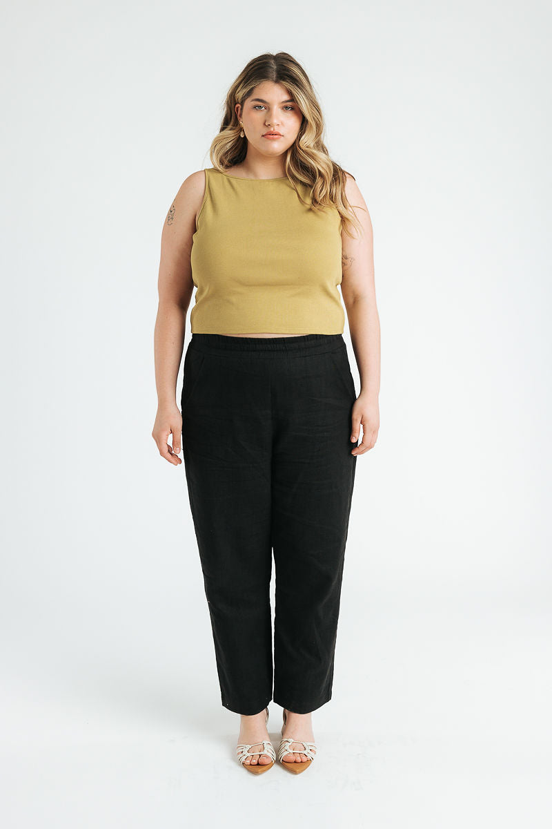 Ruth Boatneck Tank | Chartreuse