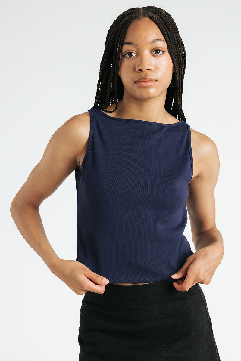 Ruth Boatneck Tank | Navy