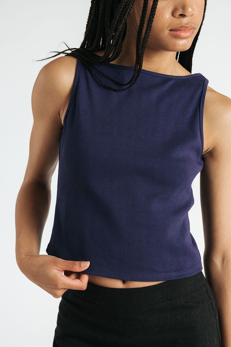 Ruth Boatneck Tank | Navy
