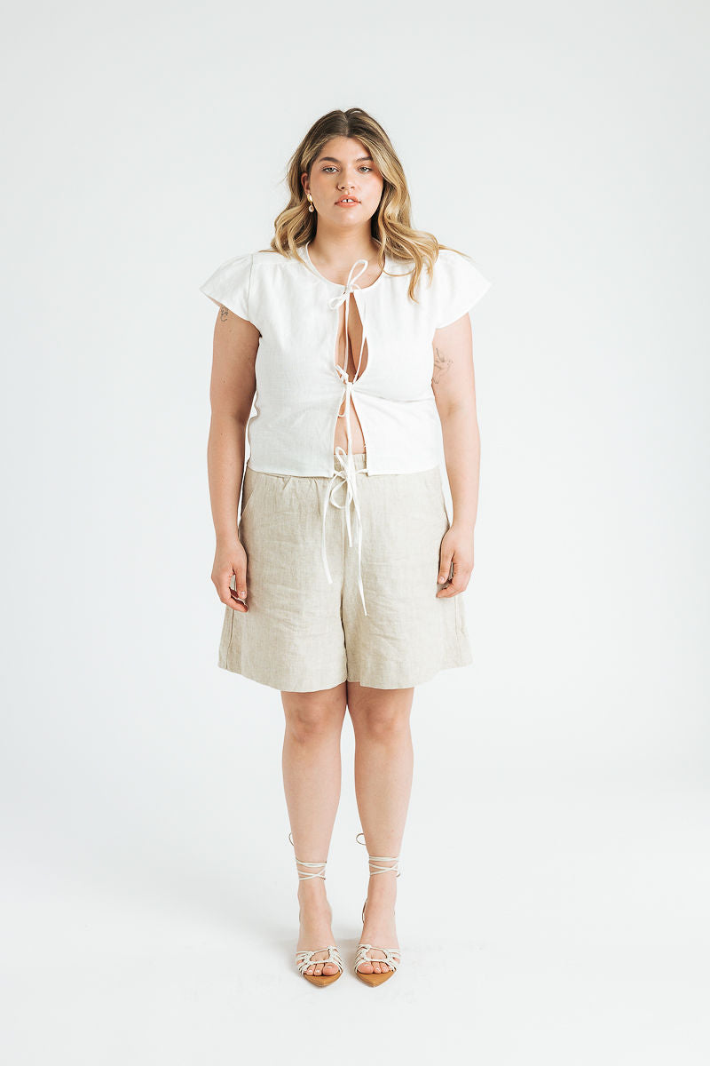 Libby Tie Top | White