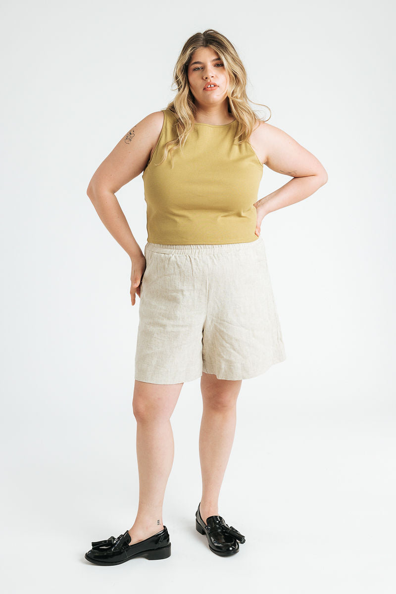 Ruth Boatneck Tank | Chartreuse