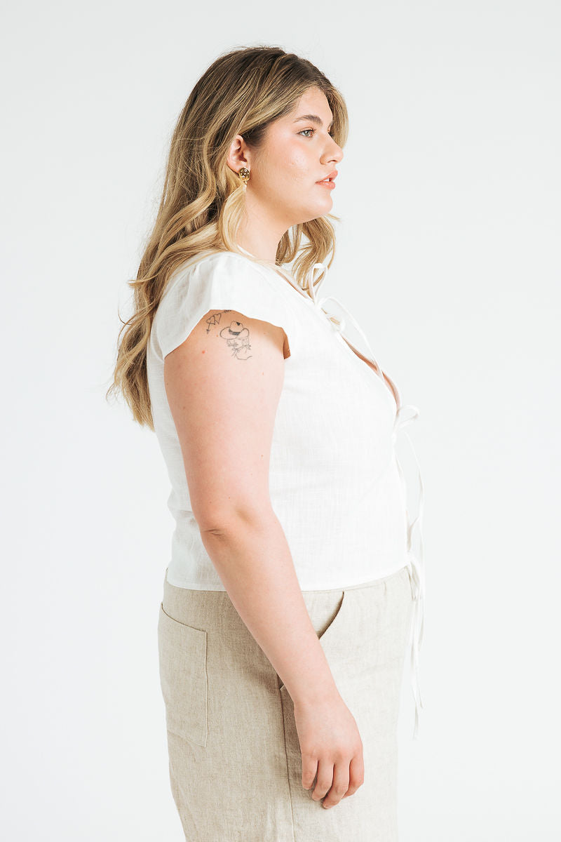 Libby Tie Top | White