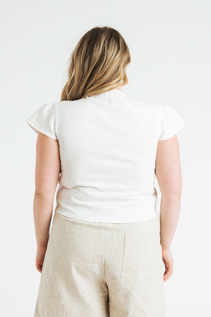 Libby Tie Top | White