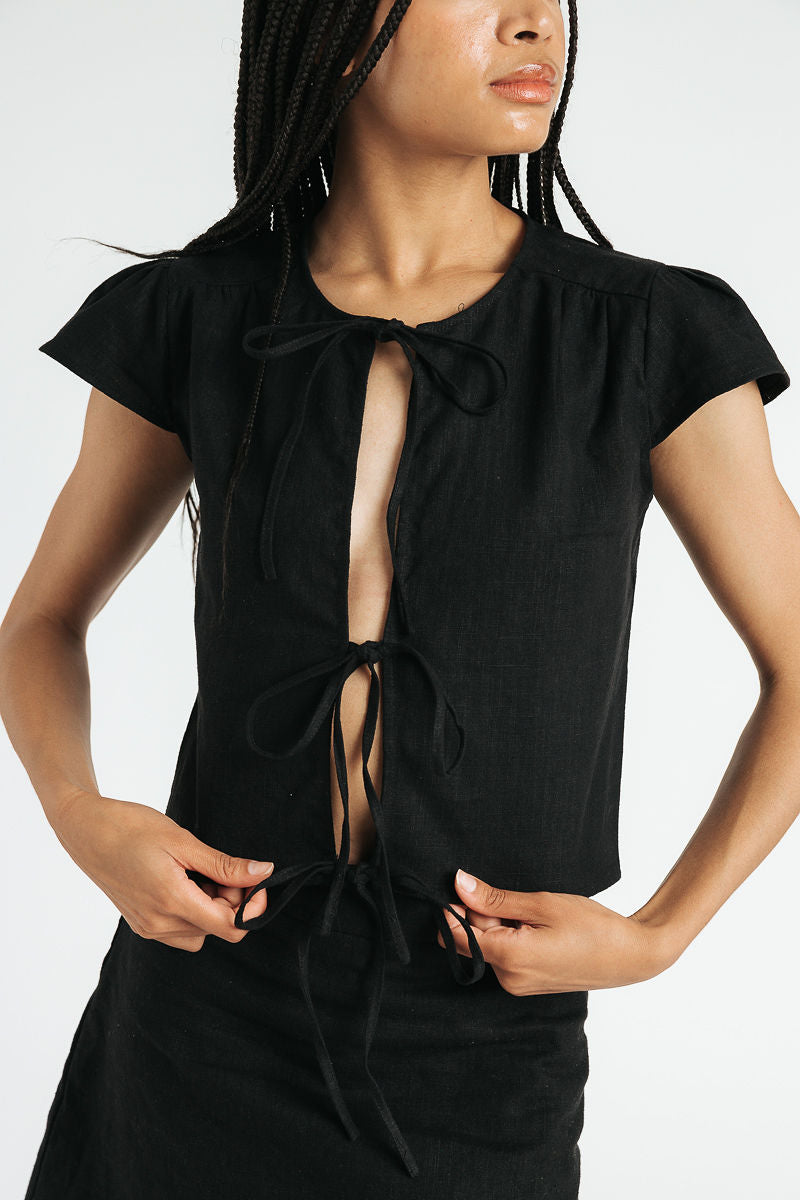 Libby Tie Top | Black