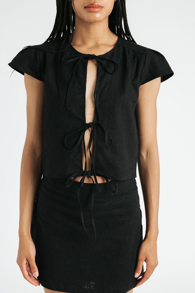 Libby Tie Top | Black