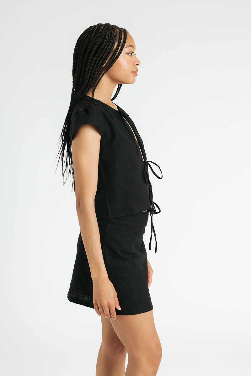 Libby Tie Top | Black