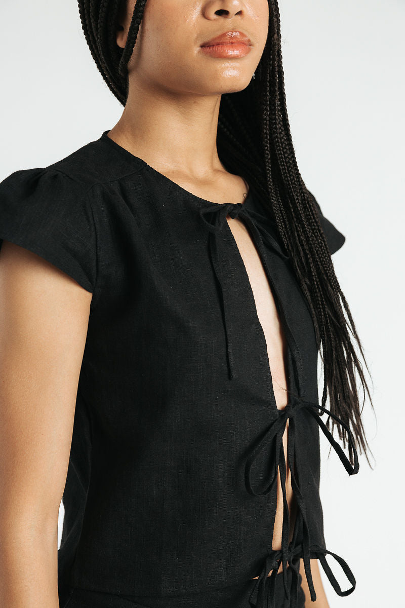 Libby Tie Top | Black