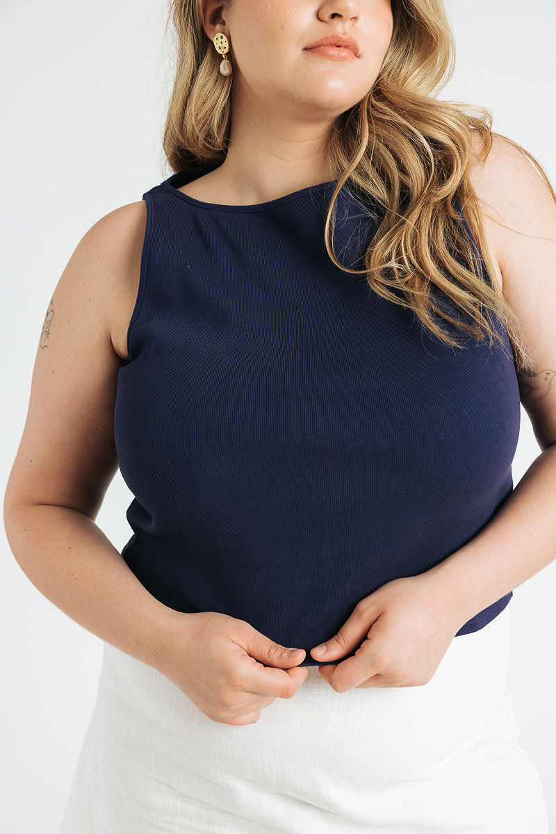 Ruth Boatneck Tank | Navy