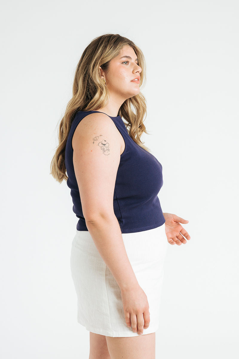 Ruth Boatneck Tank | Navy