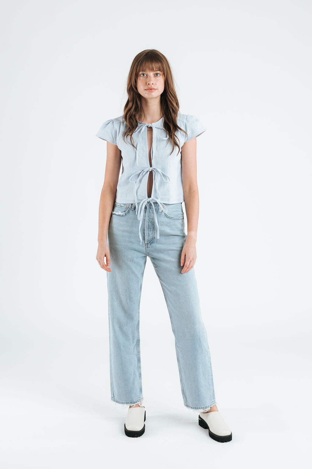 Libby Tie Top | Sky Blue