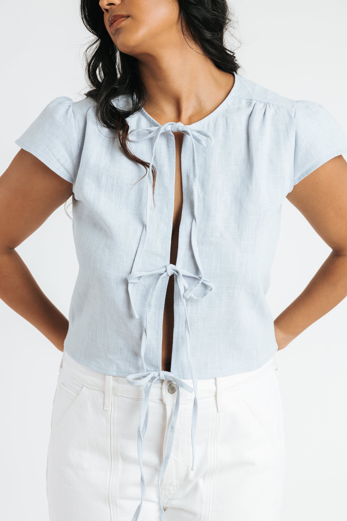 Libby Tie Top | Sky Blue