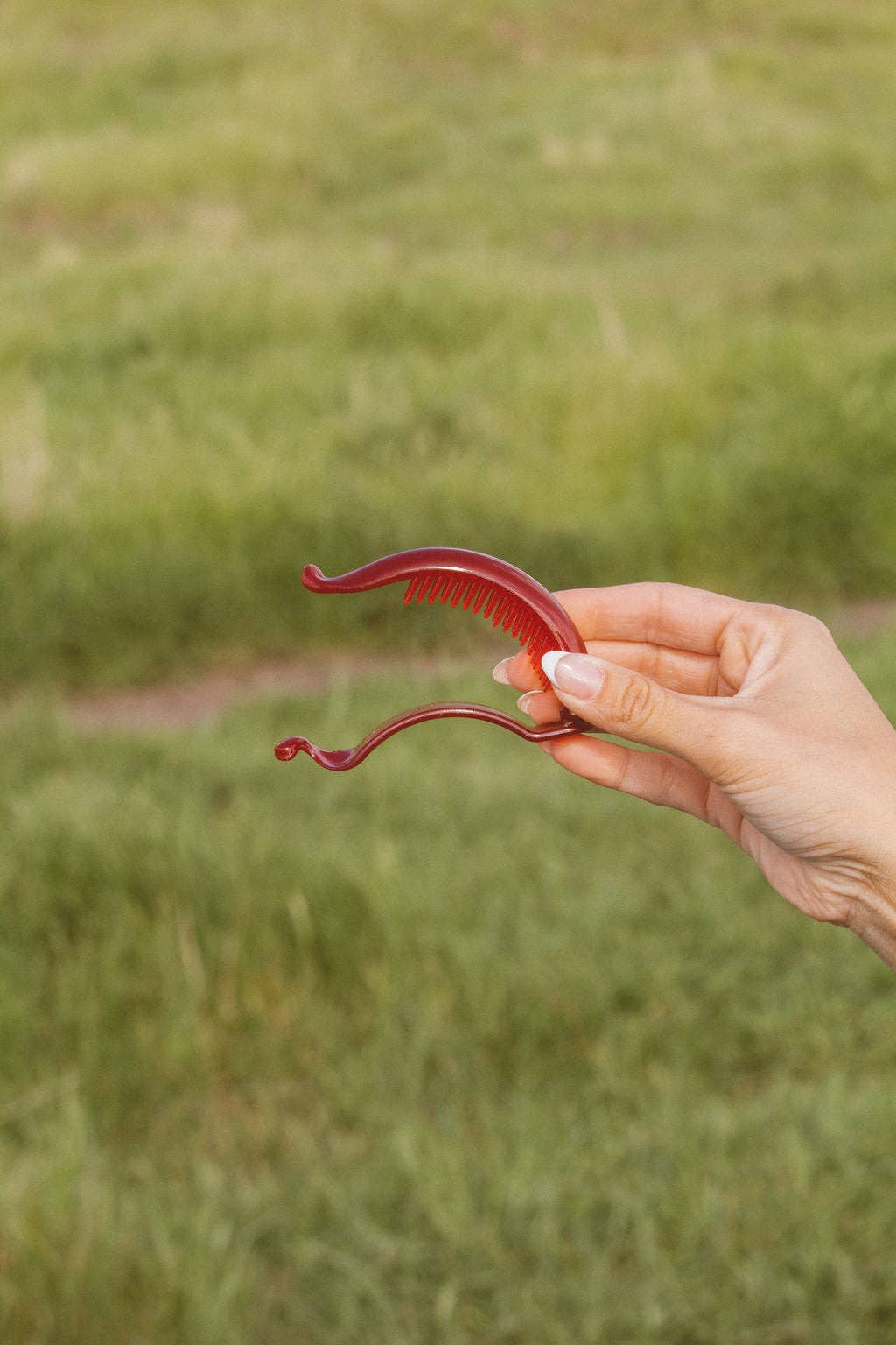 Crimson Ponytail Cuff