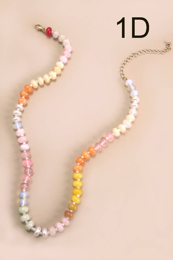 Agate Beaded Necklace