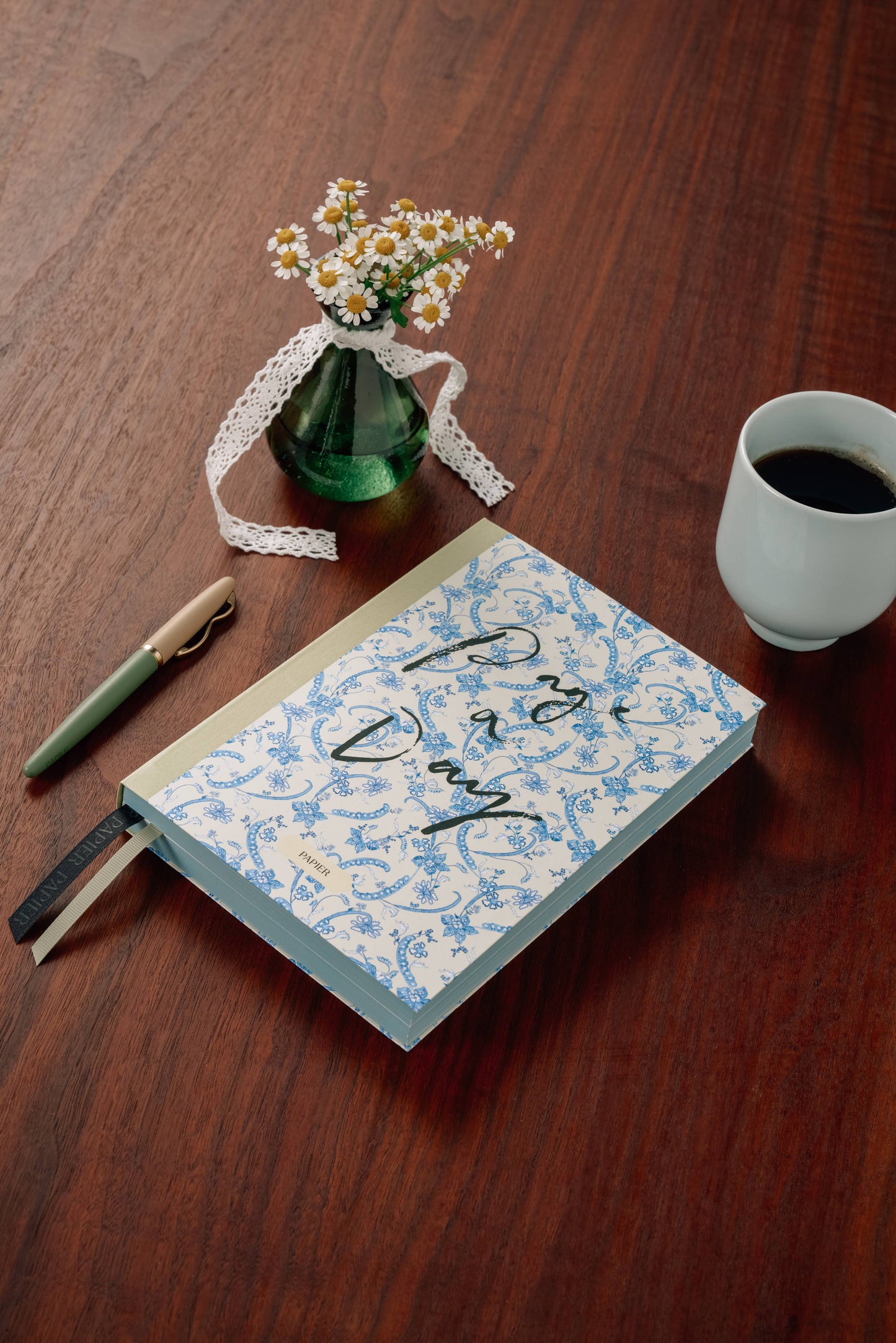 Scripted Floral Undated Page a Day Softcover Planner