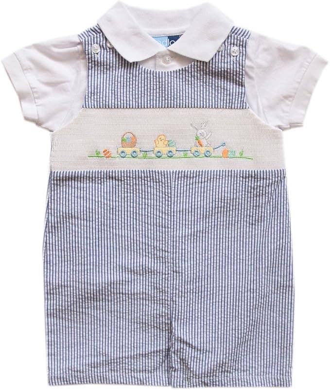 Easter Smocked Shortall Set