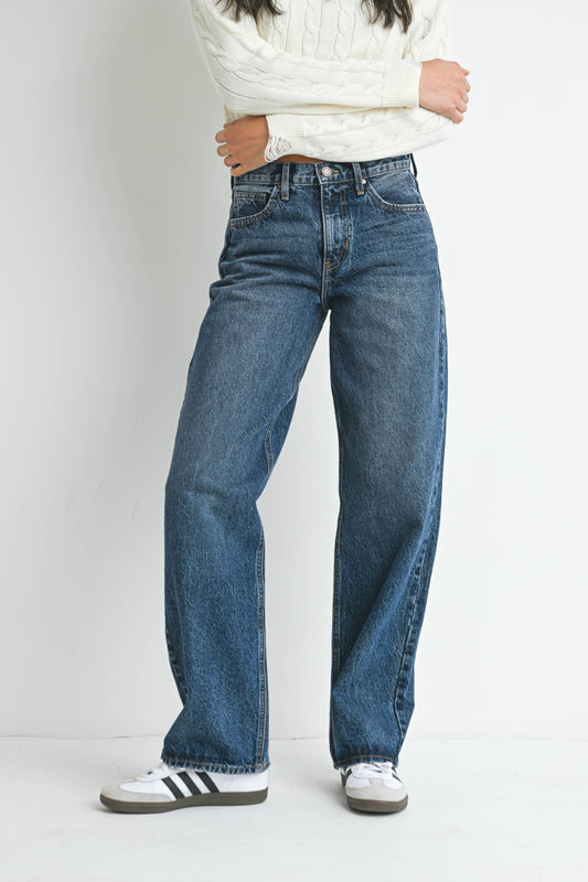 Relaxed Straight Leg Jeans