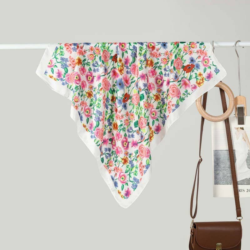 Floral Print Bandana Scarf