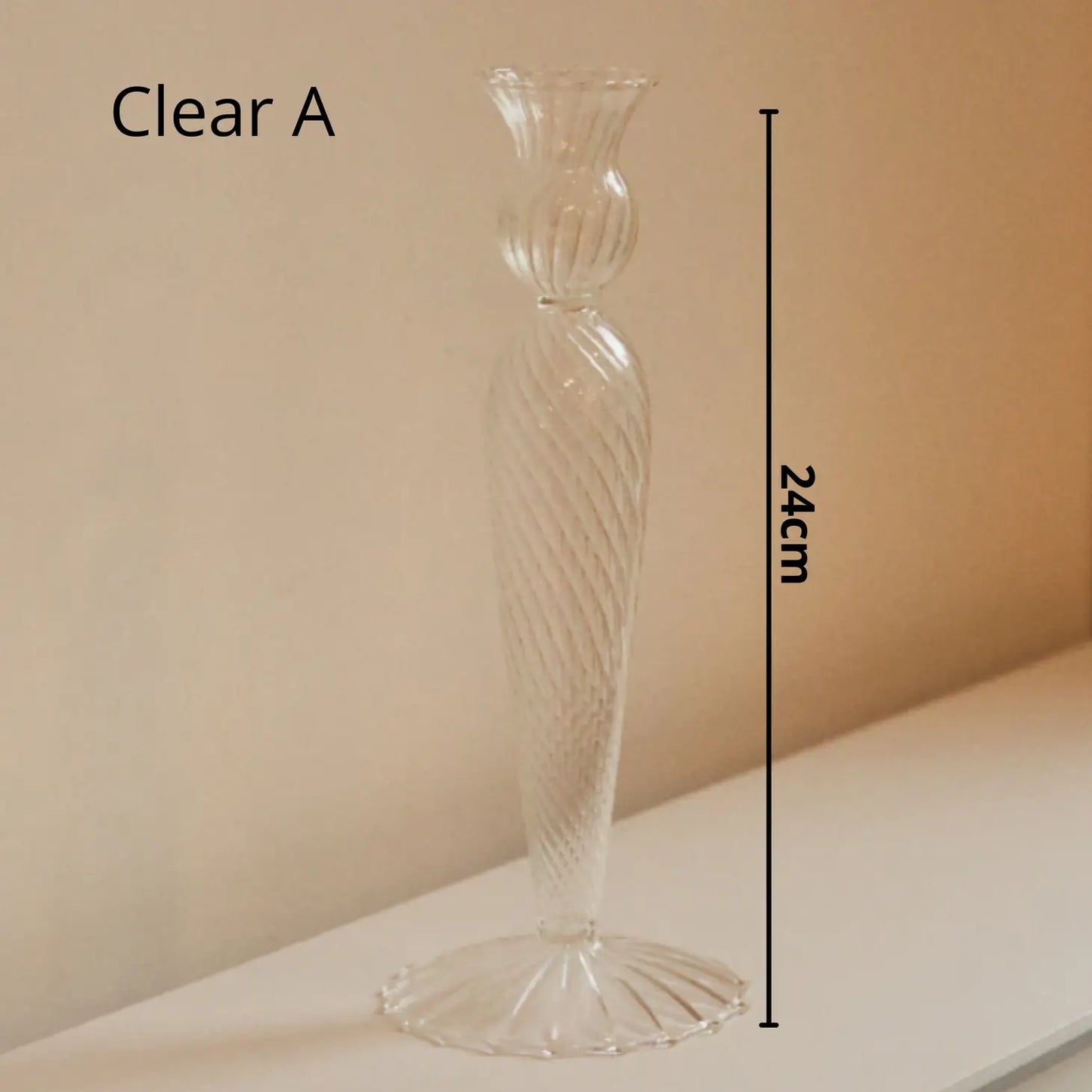 Nordic Taper Glass Candlestick