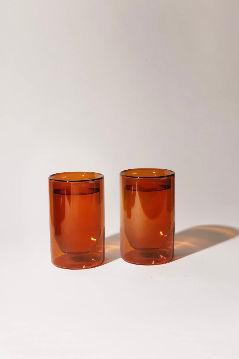 Set of 2 double-wall glasses