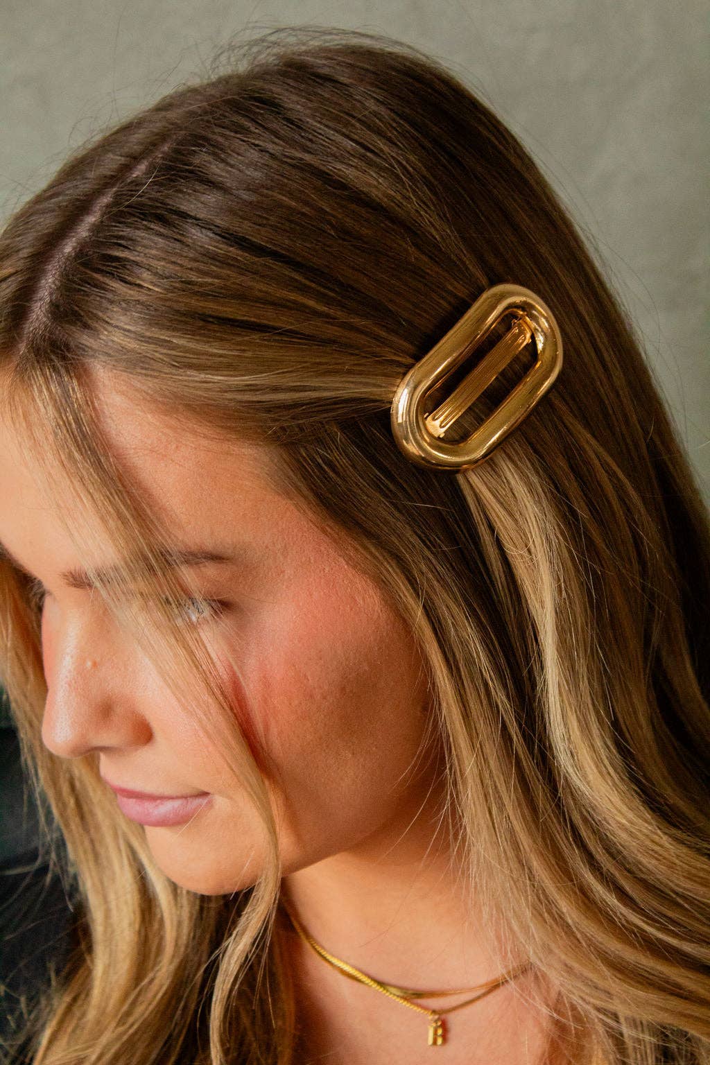 Metal Oval Barrette