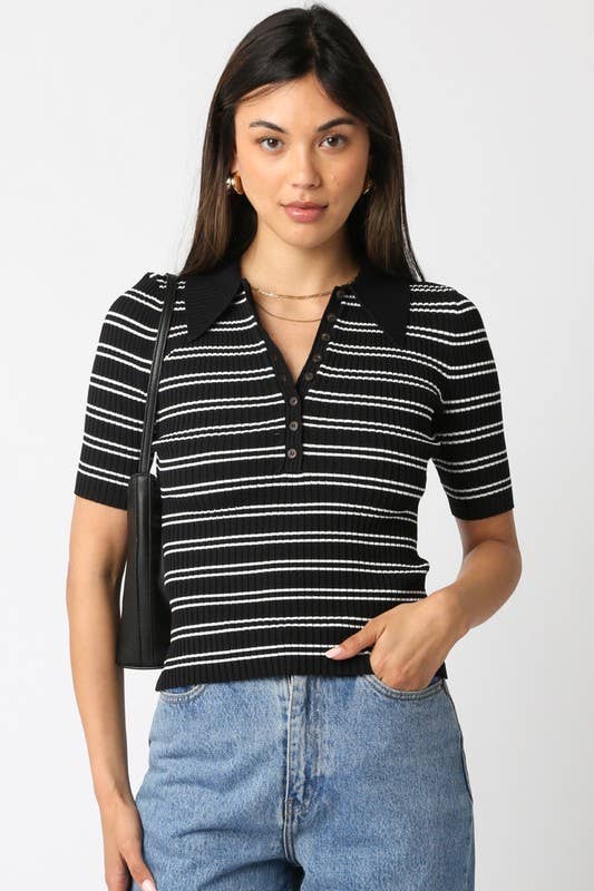 Ina Stripe Knit Top | Multiple Variants
