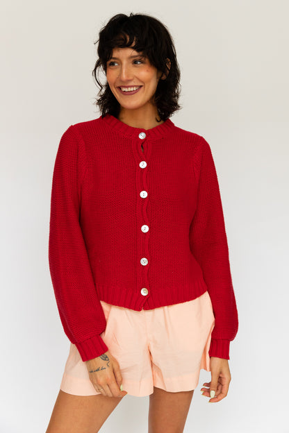 Emma Cardigan | Cherry Red