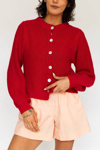 Emma Cardigan | Cherry Red