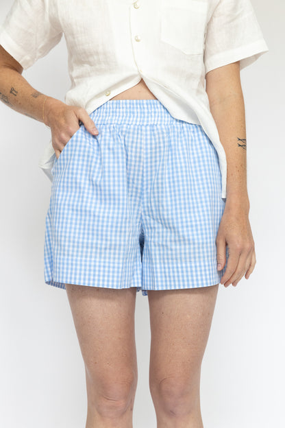 Ruby Shorts | Light Blue Gingham
