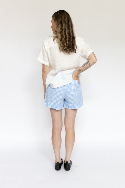 Ruby Shorts | Light Blue Gingham
