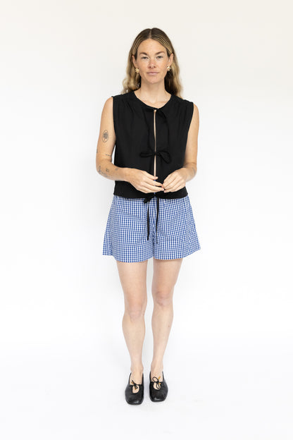 Ruby Shorts | Cobalt Blue Gingham
