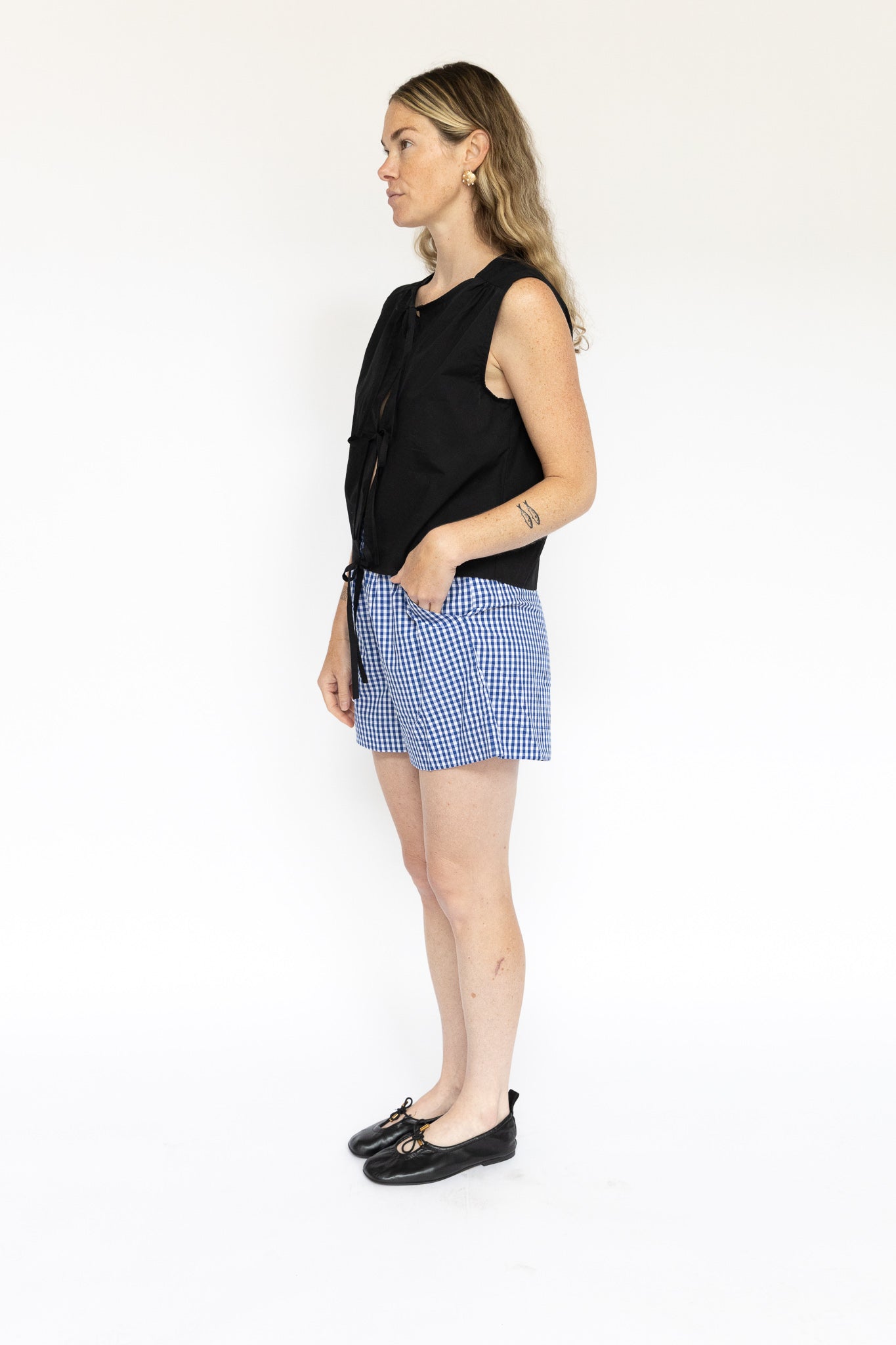 Ruby Shorts | Cobalt Blue Gingham