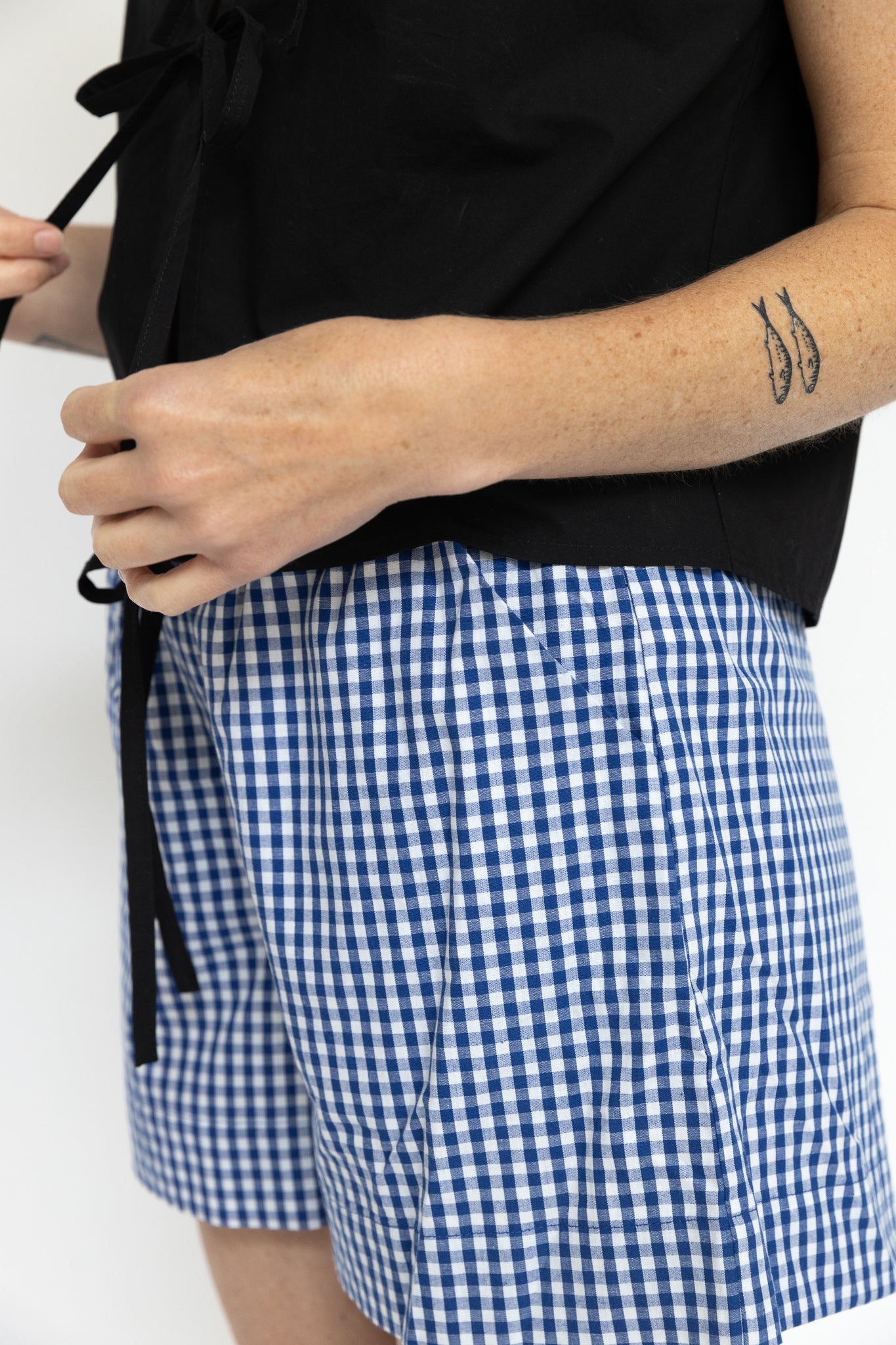 Ruby Shorts | Cobalt Blue Gingham