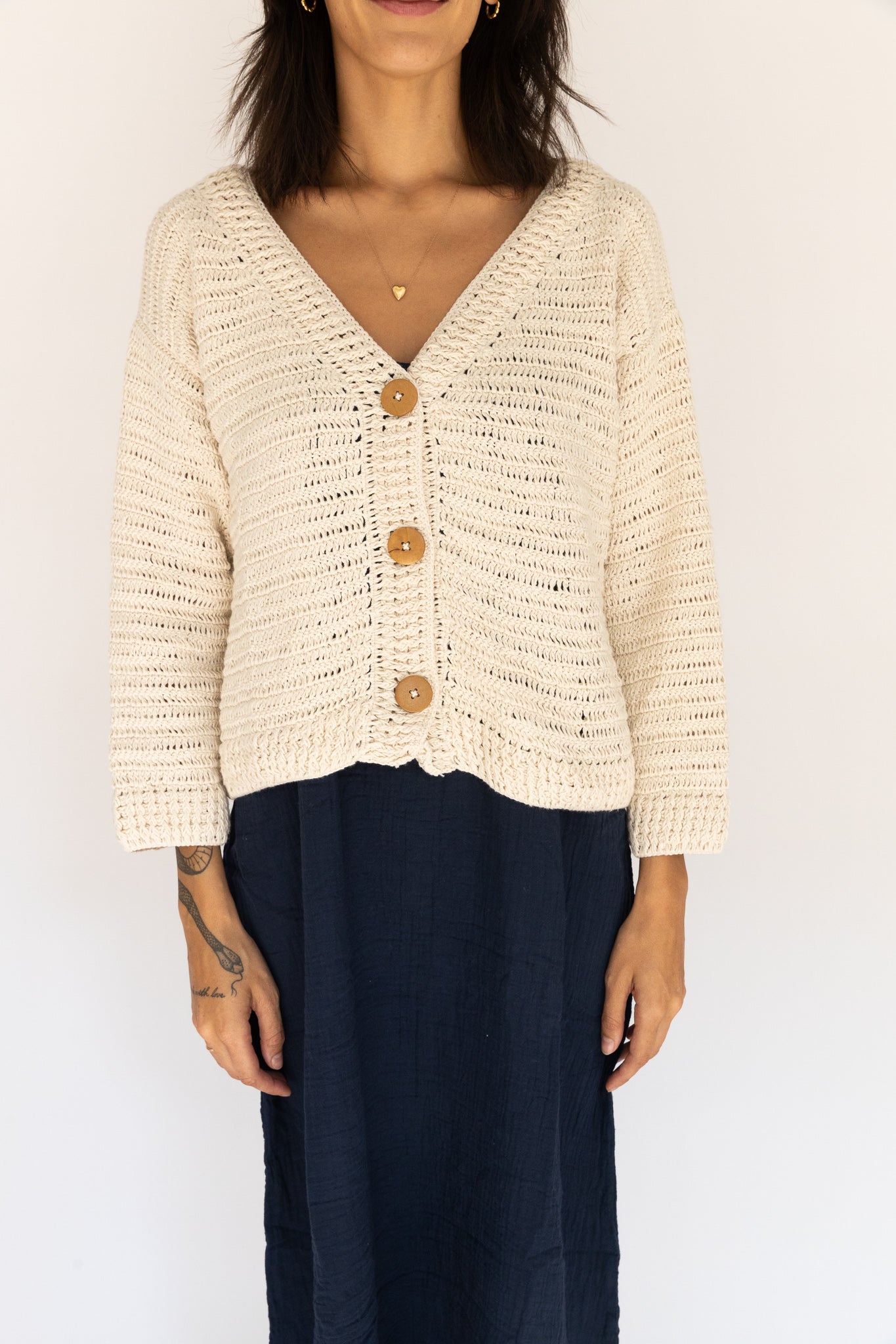 Nora Crochet Cardigan by Honest Cotton