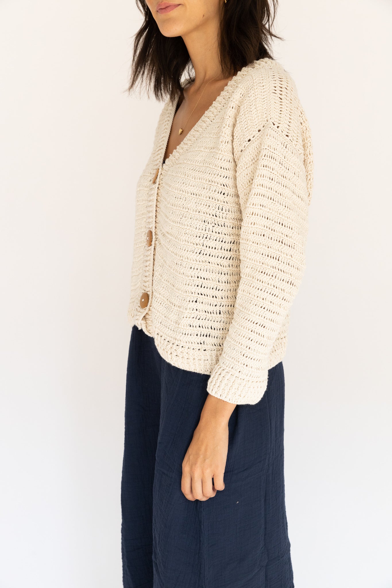 Nora Crochet Cardigan by Honest Cotton