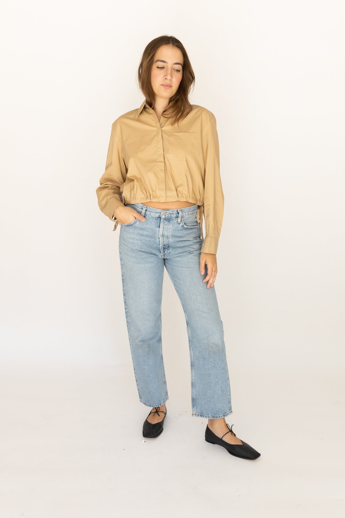 Cyril Cinch Waist Button-Up