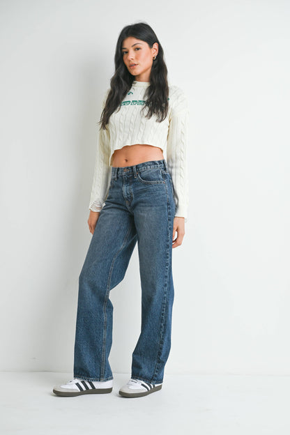 Relaxed Straight Leg Jeans