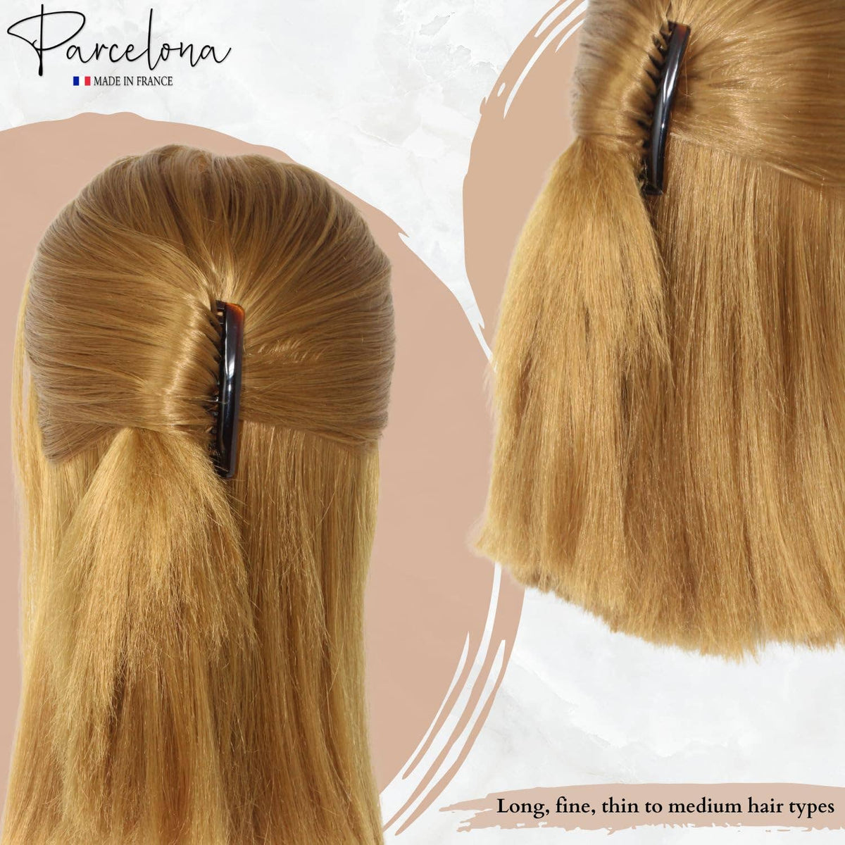 French Compact Curved Side Hair Combs (Small)